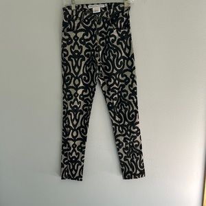 Gretchen Scott Pants — Size: XS — Color: black/grey patterned